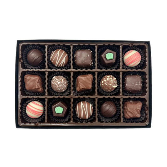 1/2 lb (15 piece) Assorted Chocolate Box at whitehousepopcorn.com